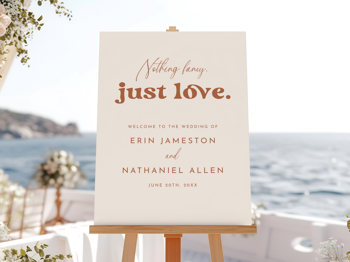 Nothing Fancy, Just Love Retro Groovy Wedding Invitation Suite