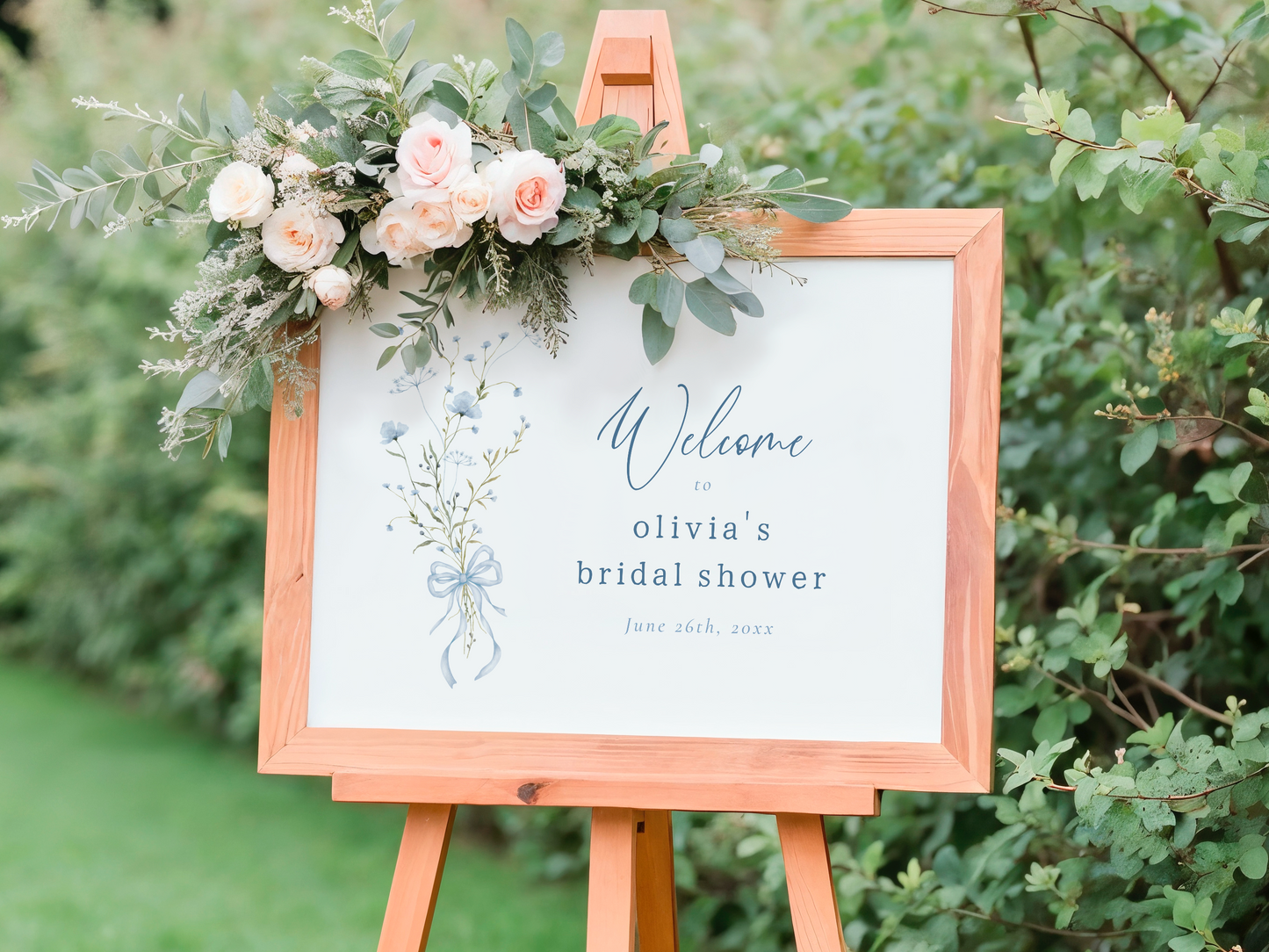 Something Blue Wildflower Bridal Shower Invitation Bundle