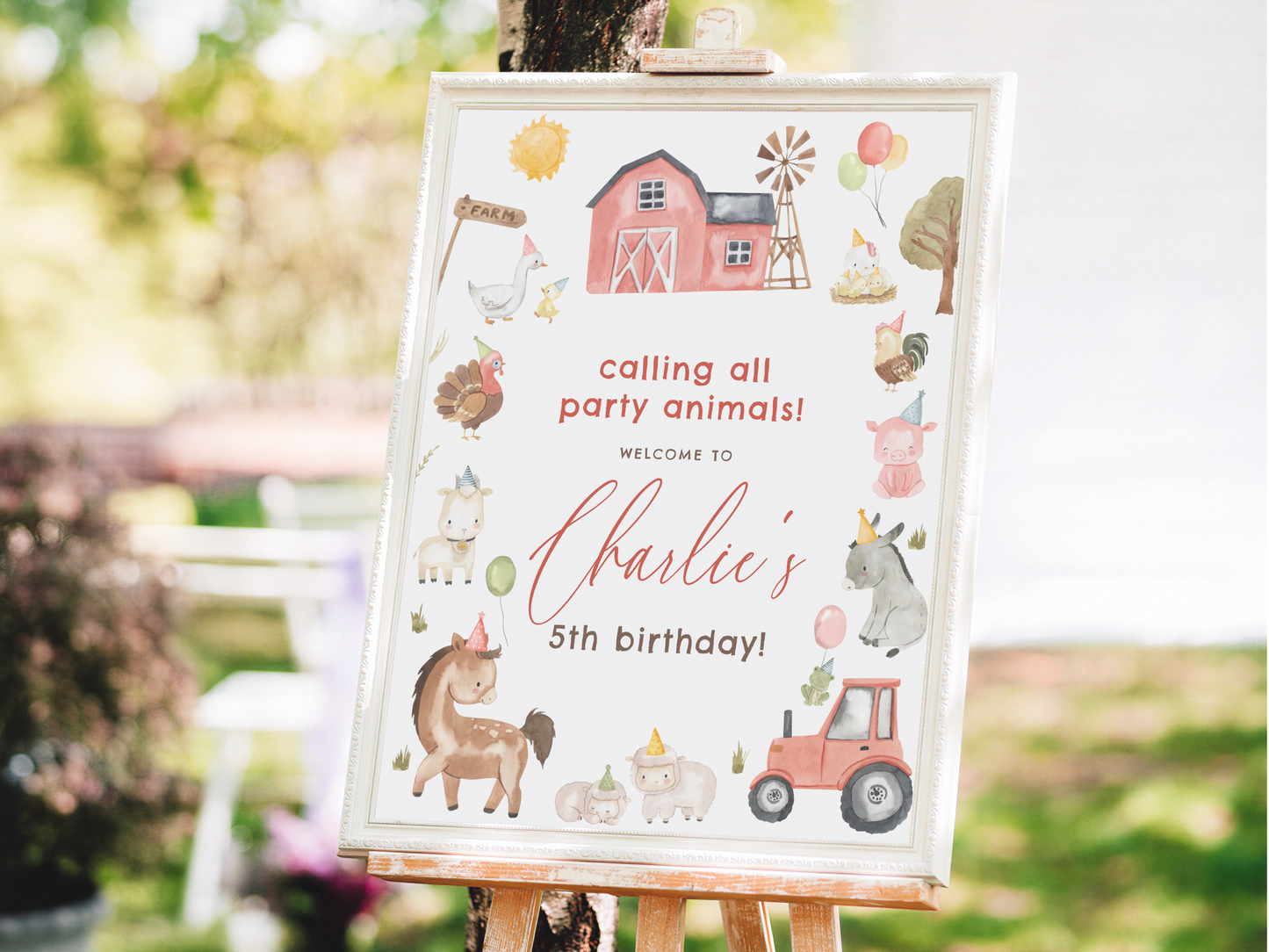 Farm Animals Barn Birthday Party Invitation Bundle