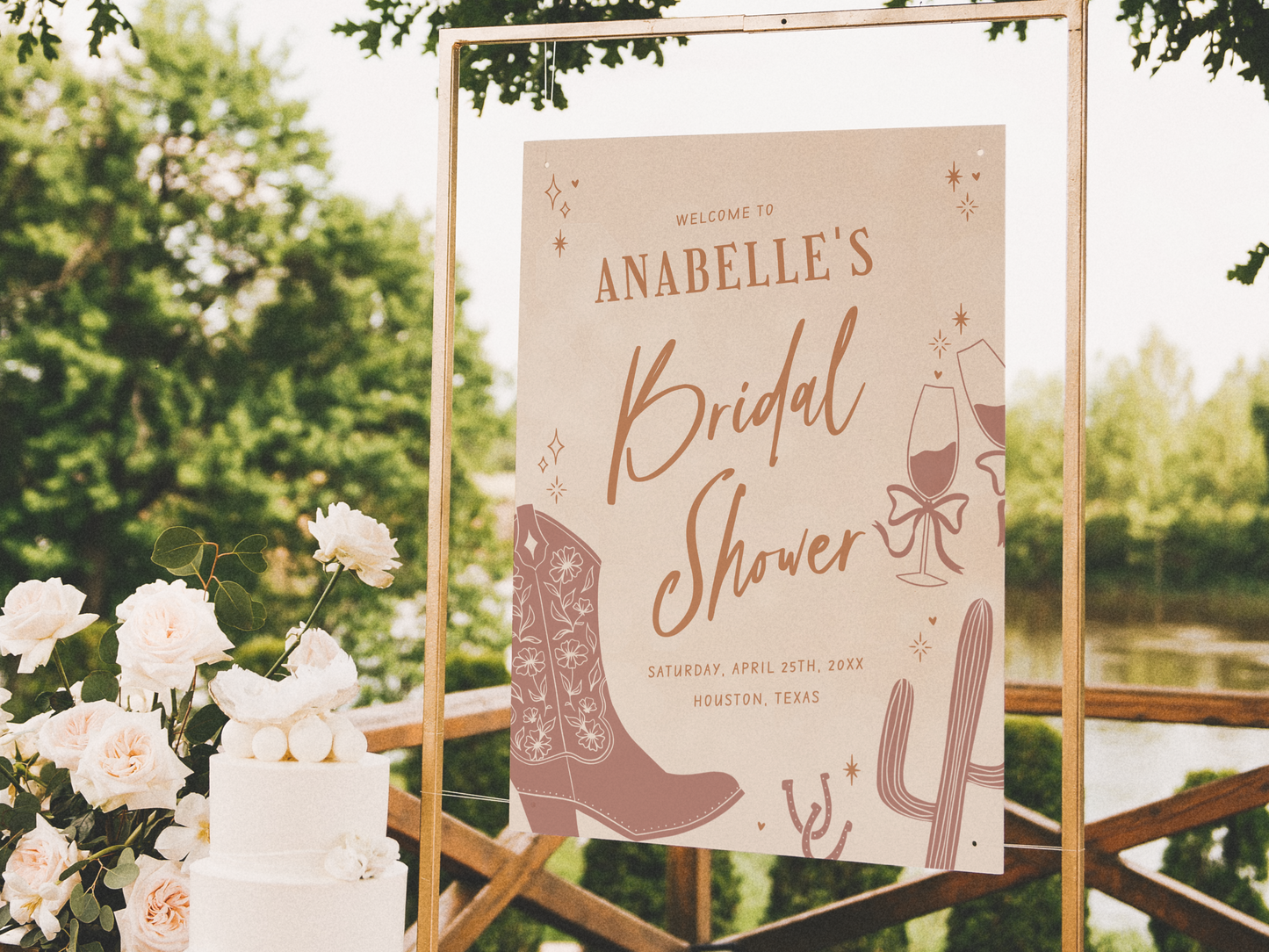 Boots and Bubbly Bridal Shower Invitation Bundle