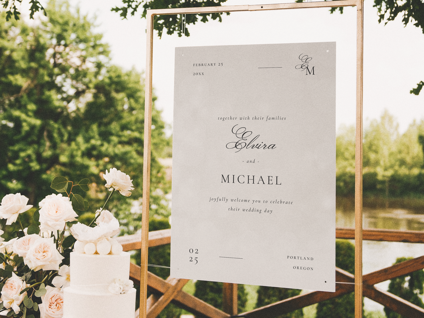 Minimalist Editorial Photo Luxury Wedding Invitation Suite