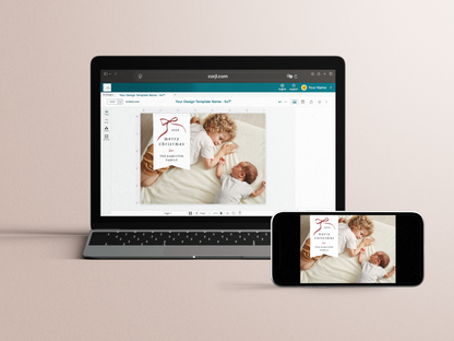 Whimsical Bow Red Ribbon Christmas Holiday Photo Card