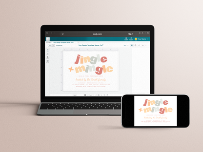 Modern Jingle & Mingle Christmas Holiday Party Invitation