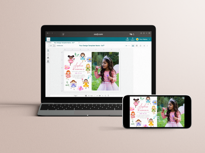 Fairy Garden Watercolor Floral Birthday Party Invitation