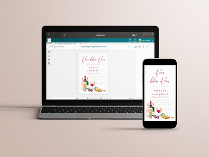Vino Before Vows Wine Bridal Shower Invitation Bundle