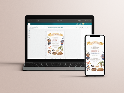 Pirate Animals Birthday Party Invitation