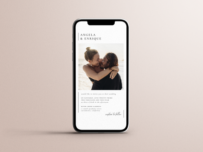 Simple, Modern & Minimalist Photo Wedding Invitation